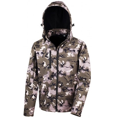 Kamouflage Softshell Jacka