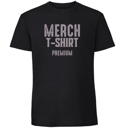 Svart merch T-shirt premium inklusive 1 Färgstryck