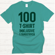 100 T-shirt Gildan Softstyle inklusive 1 Färgstryck