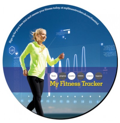 Rund musmatta med tryck